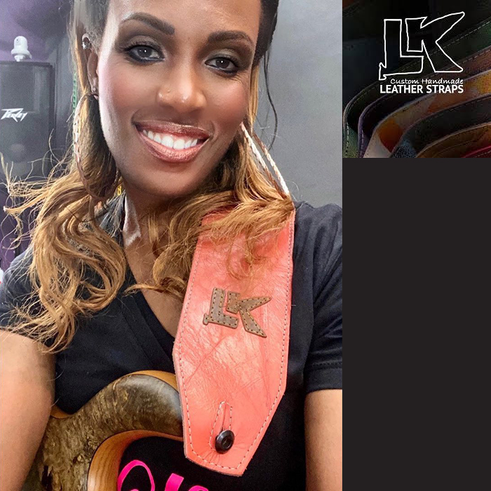 Tiffsbass showing off custom LK Straps